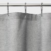 Embroidered Shower Curtain Gray - Threshold™ - image 3 of 4