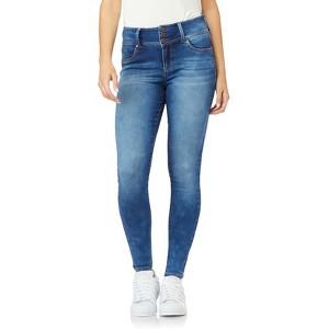 WallFlower Women's Sassy Skinny High-Rise Insta Soft Juniors Jeans (Standard and Plus) - 1 of 3