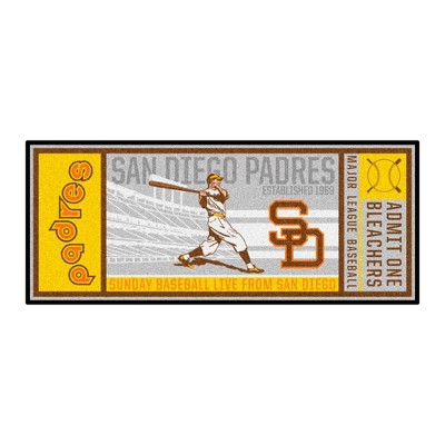 MLB San Diego Padres 30"x72" Retro Ticket Runner Mat