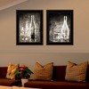 Gulches (Moody Gray Glassware Still Life) 2-Piece Vignette by Bluebird Barn, Black Frame - 2 of 4