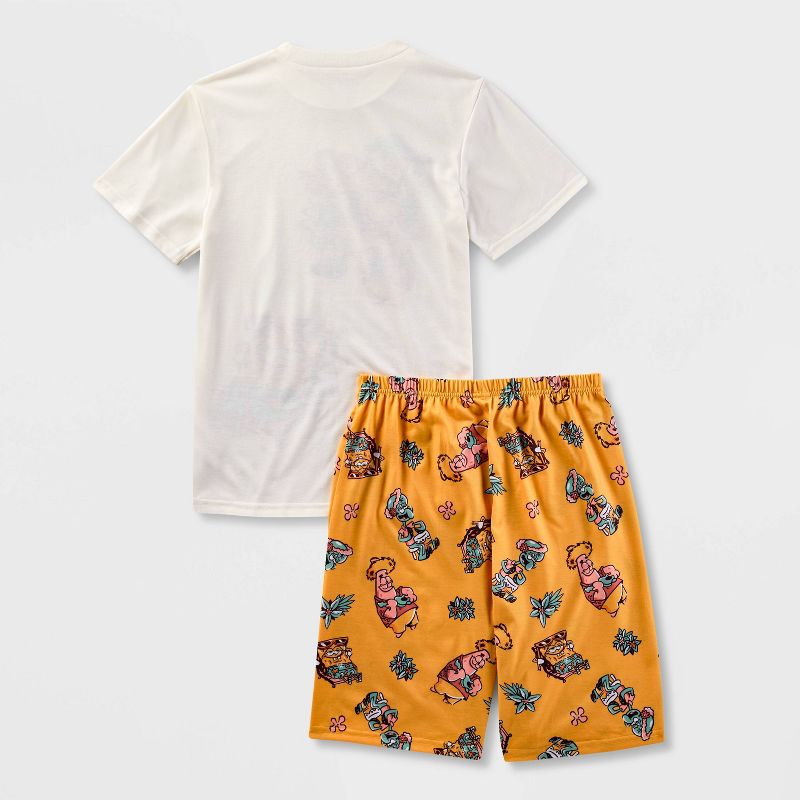Boys' SpongeBob SquarePants 2pc Short Sleeve Pajama Set - White, 2 of 4