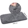 PiccoCasa Plush Shaggy Non-Slip Bath Mat Thick Bathroom Rug Show Door Mat Carpet - 3 of 4