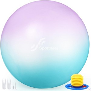 Sportneer Extra Thick Exercise Ball - 25.6''Yoga Ball with Quick Pump - Anti-Burst and Slip Resistant - 1 of 4