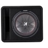 Kicker 43VCWR122 Comp R ported enclosure w/ Crunch PX2000.1D 2000 Watt Max Mono Amp, Wiring Kit, grille, and Bass Knob. - 2 of 4