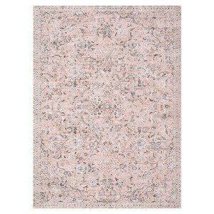 Washable Indoor Vintage Floral Print Area Rugs, Soft Non Slip Low Pile Floor Carpet for Home Office - 1 of 4