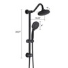 SEVOBAL Shower Faucets, Dual-Function Rainfall and Handheld Shower System with Adjustable Slide Bar, Black, 25.59"*9.25"*4.25" - 3 of 4