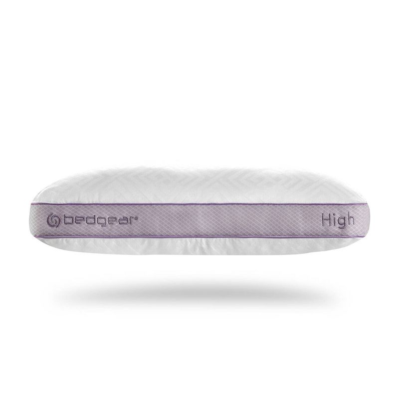 Bedgear High Bed Pillow For Back and Stomach Sleepers&#160;Breathable Hypoallergenic Cover, 1 of 6