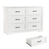 6 Drawer Dresser for Bedroom,Modern Tall Dresser Organizer,TV Stand,Wooden Chest of Drawers and Closet Organizers for Storage Clothes - 2 of 4