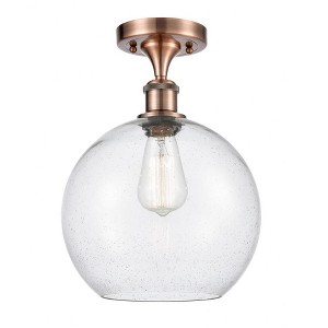 Athens - 1 Light Semi-Flush Mount In Industrial Style-15 Inches Tall and 10 Inches Wide - 1 of 1