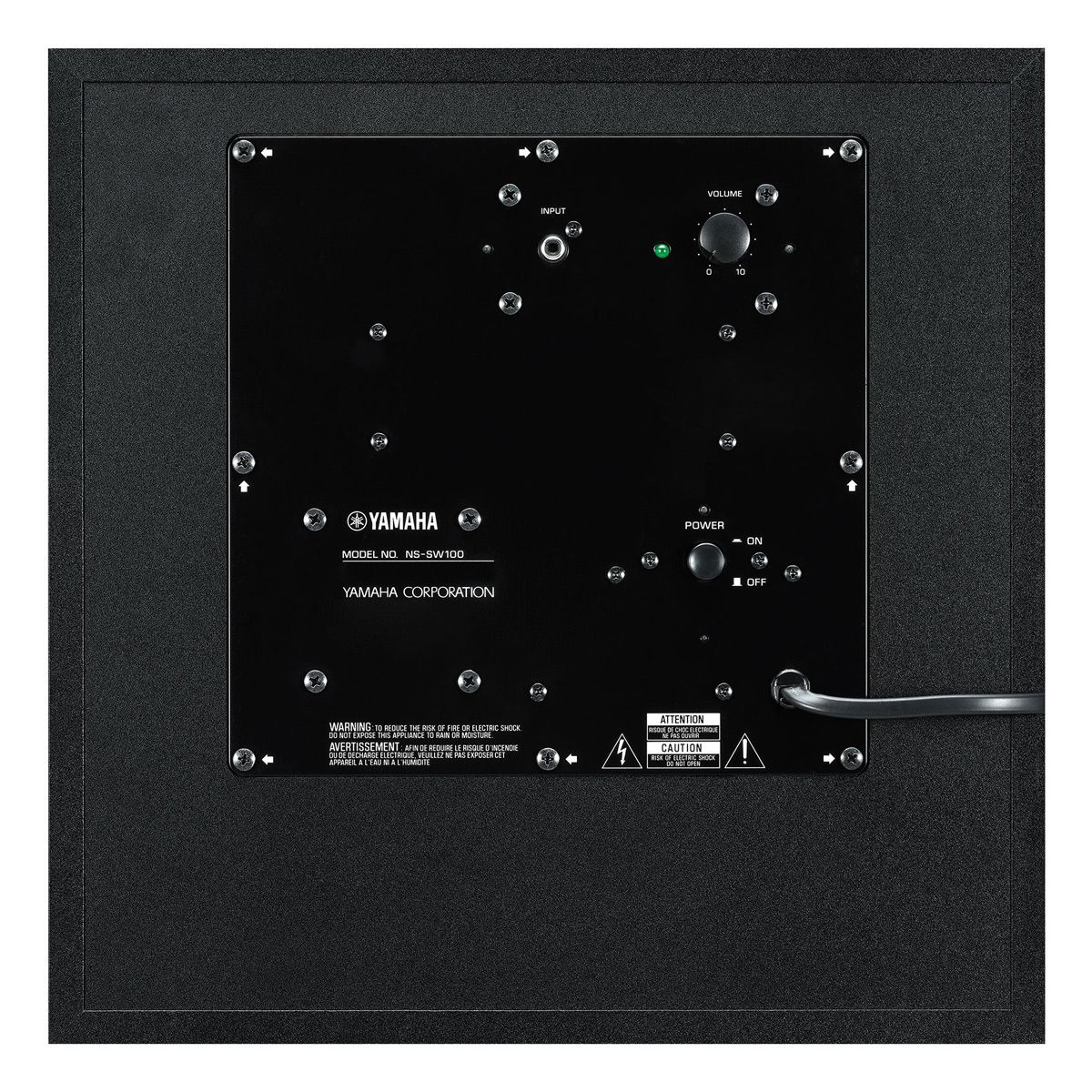 Yamaha NS-SW100BL 10 Inch Powered Subwoofer & NS-C210BL Center Channel Speaker Bundle - thumbnail 5