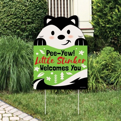 Big Dot of Happiness Little Stinker - Party Decorations - Woodland Skunk Baby Shower or Birthday Party Welcome Yard Sign