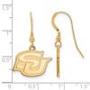 Black Bow Jewelry 14k Yellow Gold Plated Sterling Silver Southern Jaguars NCAA Dangle Earrings - 2 of 3