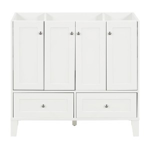 Akoasm 36 Inch Wood Bathroom Storage Vanity Cabinet With Soft Closing Doors & Drawers(No Sink)-White - 1 of 4