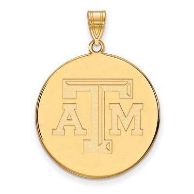 Black Bow Jewelry 14k Yellow Gold Texas A&M Aggies NCAA Extra Large Pendant