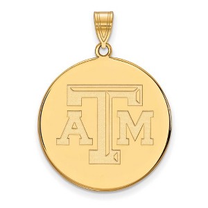 Black Bow Jewelry 14k Yellow Gold Texas A&M Aggies NCAA Extra Large Pendant - 1 of 3