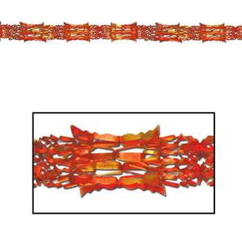 Beistle 8" x 9' Metallic Garland Gold/Orange/Red 3/Pack 50509-GOR