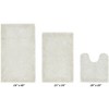 Edge Bath Rug 100% Premium Cotton Ultra-Soft Water Absorbent Tufted Solid Reversible 3 Piece Bathroom Rug Set for Machine Washable Bathmat - 2 of 4