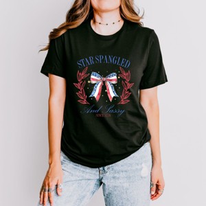 Simply Sage Market Star Spangled And Sassy Coquette Short Sleeve Tee - 1 of 4