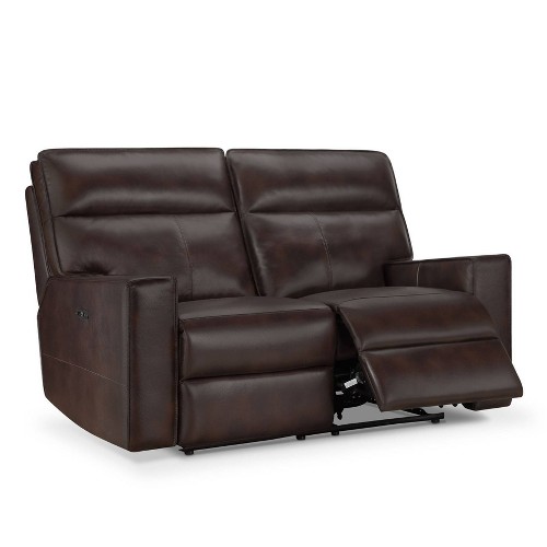 Easley Leather Power Reclining Loveseat Brown - Abbyson Living