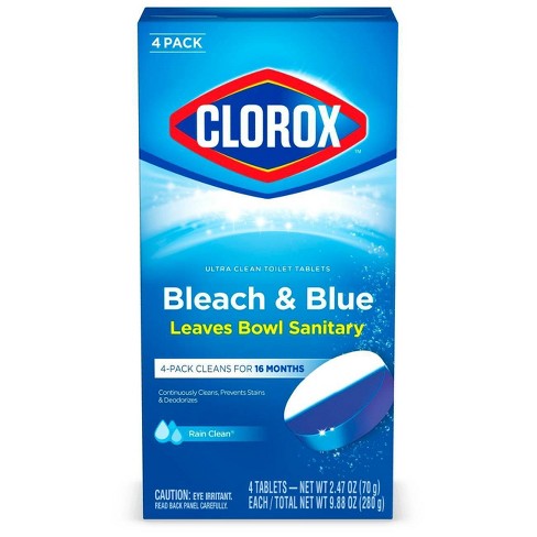 Clorox Automatic Toilet Bowl Cleaner Tablets Bleach Blue Rain Clean 2 47oz Each 4ct Target