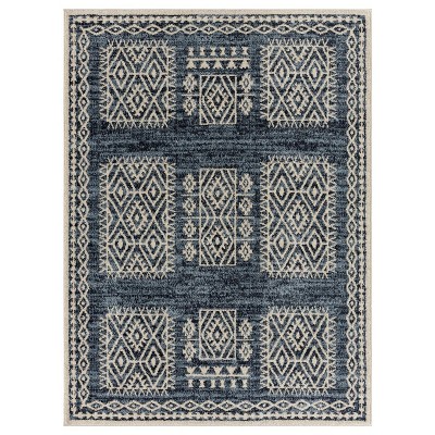 Luxe Weavers Bohemian Geometric Navy 6x9 Area Rug : Target