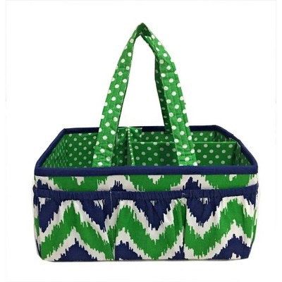 Bacati - Mix N Match Navy/Green Storage Caddy