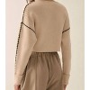 Women's Stitch Perfect Cropped Blanket Stitch Sweater - PROMESA - 3 of 4