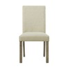 Turner Upholstered Side Chair Set Natural: Linen Fabric, Foam Cushion, Armless - Picket House Furnishings - 3 of 4