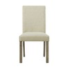 Turner Upholstered Side Chair Set Natural: Linen Fabric, Foam Cushion, Armless - Picket House Furnishings - image 3 of 4