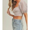 Women's Floral Print Crop Top - LUSH - 3 of 4