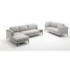 5-Seat Minimalist Cloud Couch and Loveseat Set U Shaped Sectional Sofa for Living Room Linen - Morden Fort - 3 of 4