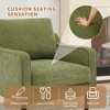 Mid-Century Modern Accent Chairs,Modern Linen Fabric Armchair for Living Room,Comfy Sofa Chairs with Scooped Arms - 4 of 4