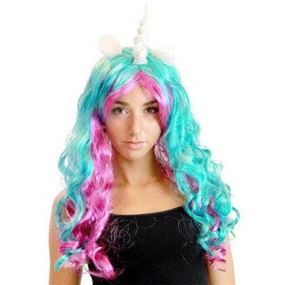 blue halloween wig