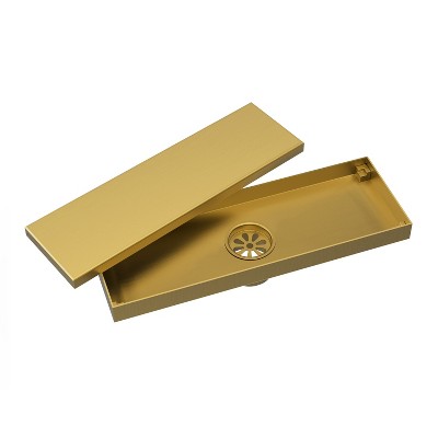 YAWWALK 3.8" Linear Grid Shower Drain
