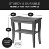 Bamboo Shower Bench Spa Stool - Wood 2-Tier Seat, Foot Rest Shaving Stool with Non-Slip Feet + Storage Shelf - Seat Organizer for Bathroom Living Room - 2 of 4