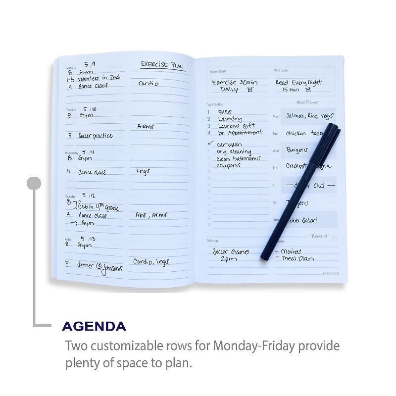 Kahootie Co. Kahootie Co Mom’s Weekly Planner 6" x 9" Navy (ITKMN), 2 of 7