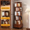 NicBex Modern Rotating Corner Bookshelf Display Bookcase with Wheels & Drawer,Books Storage Cabinet Organizer for Office,Bedroom - 4 of 4