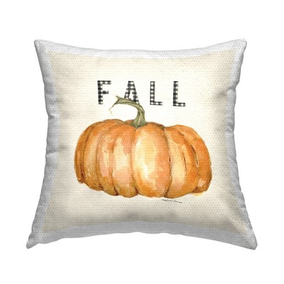 Stupell Industries Fall Pumpkin Black Farm Plaid Typography Autumn Gourd