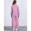 Allegra K Women's Linen Set Button Down Shirt and Drawstring Wide Leg Pants Casual Outfits 2 Pcs - 4 of 4