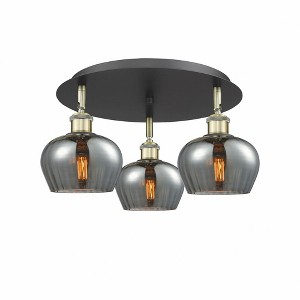 Fenton - 3 Light Flush Mount In Art Deco Style-8 Inches Tall and 18.25 Inches Wide - 1 of 1