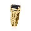 Ross-Simons Onyx and 0.20 ct. t.w. Black Spinel Ring in 18kt Gold Over Sterling - 3 of 4