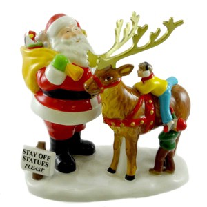 Department 56 Villages 5.0 Inch Main Street Town Santa Snow Village Limited Reindeer Village Accessories - 1 of 4