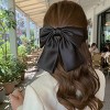 Summer Crystal - Elegant Oversized Satin Bow Barrette Hair Clip for Girls & Women - 1 Pack - 3 of 4