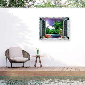 "Tropical Window to Paradise I" Outdoor Canvas - 1 of 4