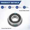 Unique Bargains Chrome Steel Rubber Shielded Flanged Ball Bearing - 2 of 4