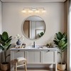 POWLIG 22" 3-Light Vanity Light with Crystal Shades - Modern Dimmable Bathroom Lighting - 3 of 4