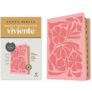 Biblia Ultrafina Ntv, Letra Grande Con Filament (Sentipiel, Flores Rosa, Índice, Letra Roja) - (Leather Bound) - 1 of 1