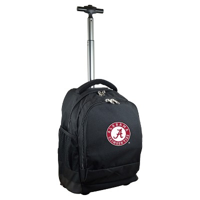 NCAA Alabama Crimson Tide Black Premium Wheeled Backpack