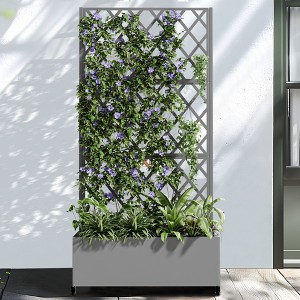 PexFix Outdoor Metal Trellis with Planter Box - 1 of 4