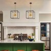 Rennnsan Fyrellen 16"W 10-Light Square Dandelion Crystal Industrial Dimmable Chandelier in Black - 2 of 4